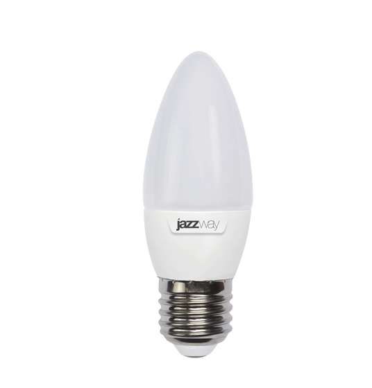 Лампа светодиодная PLED-SP C37 9Вт свеча 3000К тепл. бел. E27 820лм 230В JazzWay 5001923A