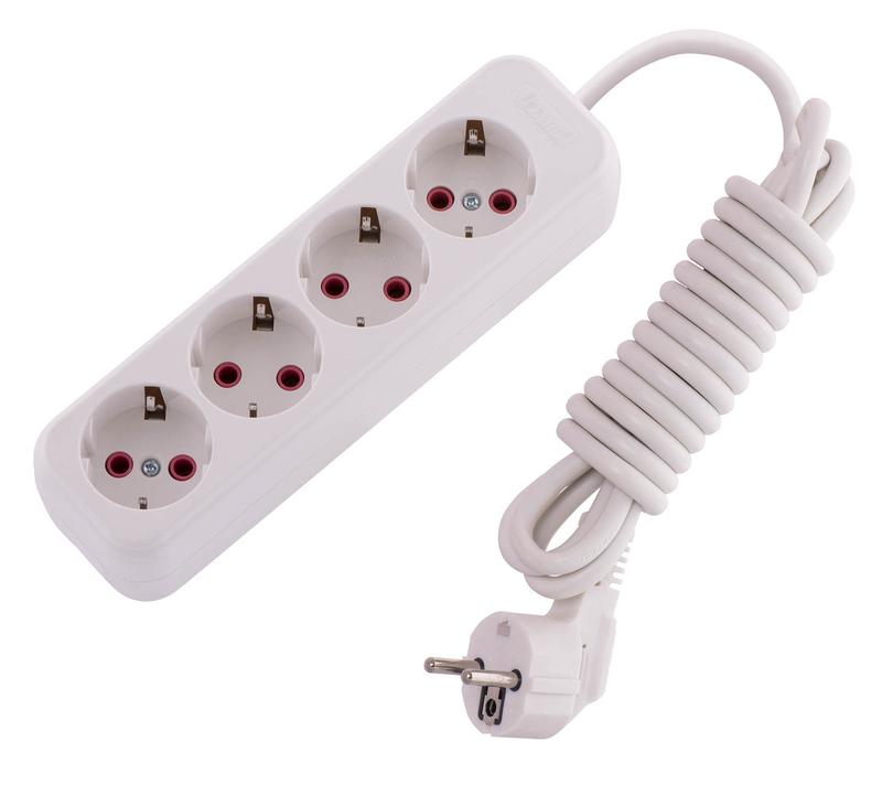 Удлинитель 4х3м с заземл. 16А IP20 LEZARD 720-0403-401