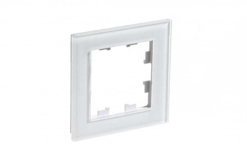 Рамка 1-м AtlasDesign Nature стекло бел. SchE ATN320101