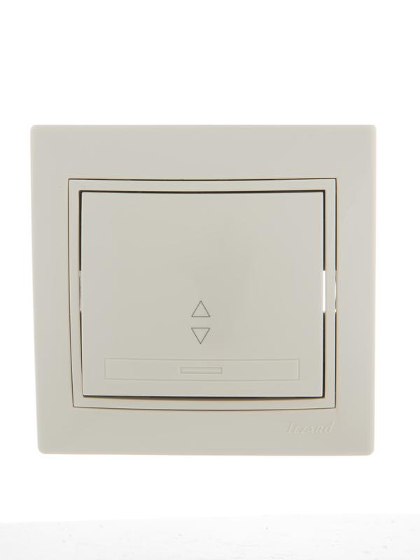 Выключатель проходной 1-кл. СП Мира 10А IP20 со вставкой крем. LEZARD 701-0303-105