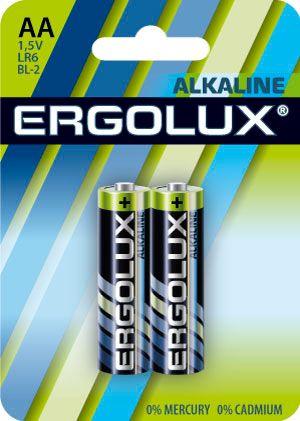 Элемент питания алкалиновый LR6 BL-2 LR6 BL-2 1.5В Alkaline (блист.2шт) Ergolux 11747