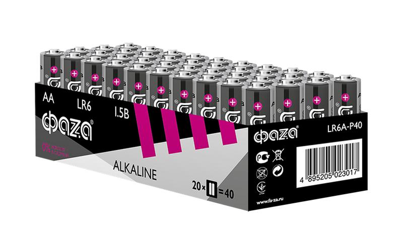 Элемент питания щелочной LR6 Alkaline Pack-40 (уп.40шт) ФАZА 5023017